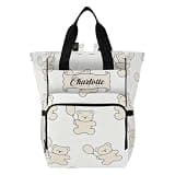 VELINTE Custom Name Bear Balloon Diaper Bag – for Mom Dad, Gift