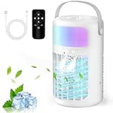 Portable Air Conditioners, Powerful Evaporative Air Cooler, 4-in-1 Personal AC Fan with Humidifier, 1500ML Tank, 3 Speeds & 2 Mist Modes, Remote, USB-C Cooling for Bedroom Office Camping