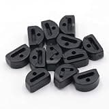 Cheerock Pack of 12 Plastic Guitar String Ties Bridge Beads, 3 Hole Guitar String BridgeBeads, Guitar String Fasteners for Acoustic Classical Guitar Nylon String Guitar Ukulele(Black)