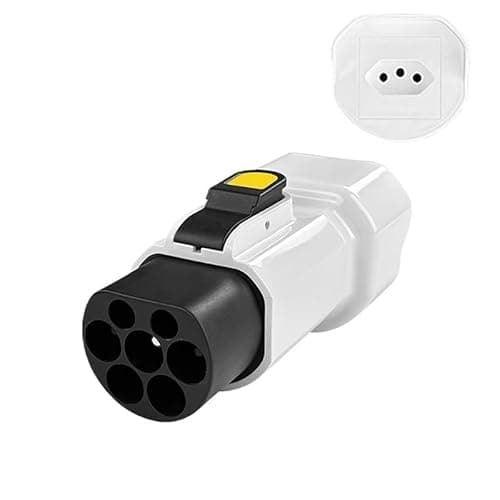 VCALDGFZ 220V Type 2 Male Plug to Socket, EV Car Accessories Connector for Type2 charg*/ing Stations, Scooters(Brazil Socket)