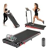 Portable Walking Pad with Handle Bar for Home,Folding Under Desk Treadmill