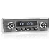 Bluetooth Retro Radio for Classic Vehicles: Single Din Vintage Stereo for Car - AM FM Tuner USB AUX Input Subwoofer RCA Output