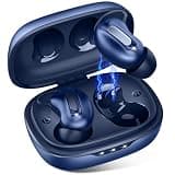 Sleep Earbuds, Mini ANC Wireless Earbuds Bluetooth 5.4 Headphones Deep Bass Stereo, 48H Playtime Ear Buds, 4 ENC Noise Cancelling Mic, IP7 In Ear Earphones for Side Sleepers,Touch Control, Blue