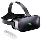 3D VR Headset, Virtual Reality 3D VR Glasses, Anti-Blue Light Adjustable 3D Headset Helmets for iPhone or Android Compatible with 4.5” to 6.7” inch with Controller