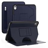 Card Slot Case for iPad Air 5th Gen (2022)/ 4th Gen (2020) 10.9 Inch, Multi Angle Stand Cover Built-in Pen Slot, Auto Wake Sleep, Soft Flexible Back, Shockproof Slim Business Case