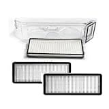 Compatible with Roborock QV 35S/QV 35A, Replacement Dust Bin & HEPA Filter Assembly, 1 Container & 2 Filters, Vacuum Accessories