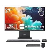 Lenovo Ideacentre 27" FHD Touch All-in-One Desktop, AMD Ryzen 5 8645HS, 16GB DDR5, 1.5TB Storage(512GB SSD+1TB Docking Station), AMD Radeon 760M, 5MP Camera, Wi-Fi 6, Keyboard & Mouse, Win11 Pro, Gray