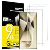 NEW'C 3 Pack Designed for Samsung Galaxy S25 Ultra Screen Protector Tempered Glass, Bubble Free, Ultra Resistant