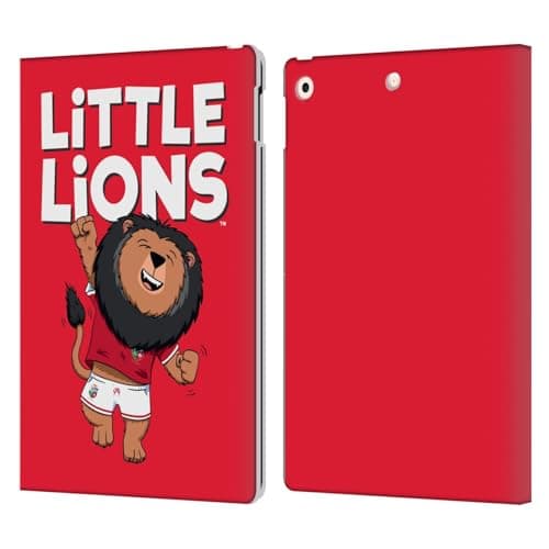 Head Case Designs Officially Licensed British and Irish Lions Little Lions Badge Leather Wallet Case Compatible with Apple iPad 10.2 2019/2020/2021