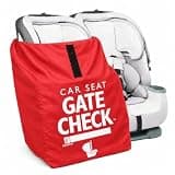 J.L. Childress Gate Check Travel Bag for Car Seats - Car Seat Travel Bag for Airplane, Fits All Baby & Infant Carriers, Airport Accessories for Gate Check, Flying Essentials, AirTag Compatible - Red