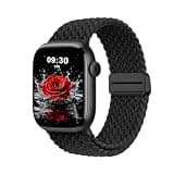 Braided Stretchy Band Compatible with Apple Watch Bands 38mm 40mm 41mm 42mm 44mm 45mm 46mm 49mm for Women Men, Adjustable Nylon Sport Loop for iWatch Series 11 10 9 8 7 6 5 4 3 2 1 SE Ultra