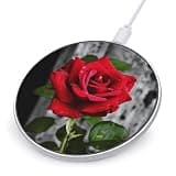 Blooms Red Rose Wireless Charger, Fast Charging Pad