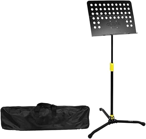 YOYAL 2 in 1 Dual Use Folding Sheet Music Stand Desktop Book Stand Lightweight Portable Adjustable with Hand Bag Projector Stand