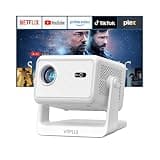 【Officially-Licensed APP & 3000 ANSI】4K Mini Outdoor Projector with WiFi and Bluetooth, VOPLLS Portable Smart Movie Wireless TV Projector for Bedroom/Home/Gaming