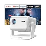 【Officially-Licensed APP & 3000 ANSI】4K Mini Outdoor Projector with WiFi and Bluetooth, VOPLLS Portable Smart Movie Wireless TV Projector for Bedroom/Home/Gaming