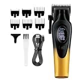 DAXXIN Hair Clippers, Barber Cordless Hair Trimmer 0mm Gapped Carving Clipper Professional Electric Finish Cutting Machine(Yellow)