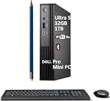 Dell Pro Micro AI PC (Next Gen OptiPlex 7020 7000 MFF), Intel 14-Core Ultra 5 235T (> i7-13700), 32GB DDR5 RAM, 1TB SSD, QCM1250 Mini Tiny Business Desktop, DisplayPort, HDMI, Ethernet, Win 11 Pro