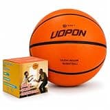 UOPON Silent Foam Basketball Size 7(29.5"), Dribbling Indoor Soft Basketball, Quiet Soundless Noiseless Basketball, Real Feel, Higher Bounce & No Noise, Gift for Sport Lover
