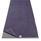 Gaiam Yoga Mat Towel — Non-Slip Microfiber Hot Yoga Towel, 24" x 68" Mat-Sized, Quick Dry & Super Absorbent for Bikram, Pilates & Gym, Heron Lilac