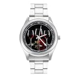 FodPand Mens Stainless Steel 3-Hand Analog Watch Easy Reader 40mm Dial