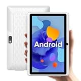 7 Inch Android Tablet, 6GB RAM 32GB ROM, 1TB Expandable Storage, Quad-Core Processor, HD Display, WiFi, Bluetooth, Dual Camera, 3000mAh Battery, White Tablet for Kids & Travel(White)