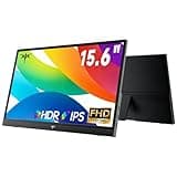 KTC Portable Monitor 15.6 Inch, FHD 1080P Travel Laptop Monitor Extender with USB-C HDMI, Ultra-Slim IPS HDR Display with Speakers, Second Monitor Screen for Laptop Phone Xbox Mac Switch, Black H15F9