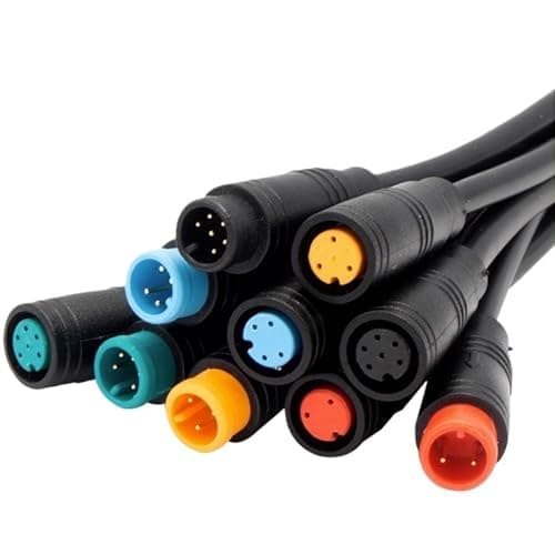 5/20SET M6/M8 2 3 4 5 6Pin Julet Electric Bicycle Joint Female Male Connector Wiring Scooter Cable Signal Sensor Waterproof(M6 Male 20CM,20 Sets_3P)
