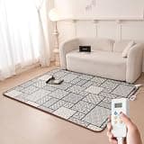 Infrared Radiant Floor Heating Pad, Easy-Clean Waterproof PVC Surface, Electric Heated Foot Warmer for Under Desk, Home Office, Yoga and Indoor Use
