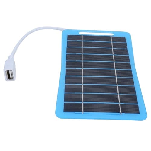 Zunate Solar Panel Charger 5W 5V, Monocrystalline Silicon Lightweight Portable Solar Panel with Handle for Travel, Camping and Outdoor Use