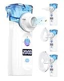 Portable Nebulizer - Smart Mesh Nebulizer with LED Timer Display, Quiet Rechargeable Handheld Nebulizer for Pets, Timed Auto-Off, Includes Masks & Mouthpiece APOWUS