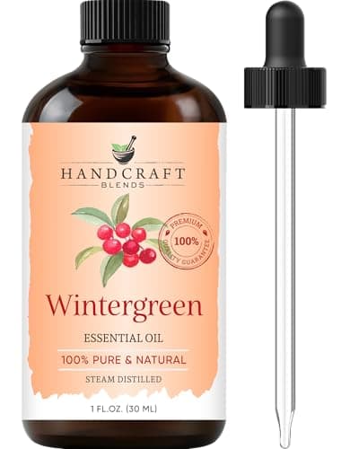 Handcraft Blends Wintergreen Essential Oil – 1 Fl Oz – 100% Pure and Natural – Premium Grade Essential Oil for Diffuser and Aromatherapy, Skin, Massage, Candle and Soap Making Fragrance