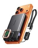 INIU Portable Charger, Fast Charging Wireless for Apple Watch, Qi2.2 25W Magnetic Power Bank, 45W Battery Pack with UEB-C Cable, for iPhone 17-12 Series, Apple Watch S1-S11