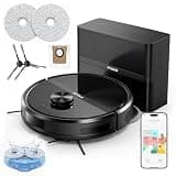 PGID Self-Emptying Robot Vacuum Cleaner, Robot Vacuum and Mop, FlexiArm Edge Mopping, 5000Pa Suction, Dual Zero-Tangle System, Smart Obstacle Avoidance (F77PRO)