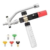 XBOKA Double Port Foam Cannons High Pressure Washer Sprayer for Pressure Washer with Adjustable Flows and Angles Alloy Constru