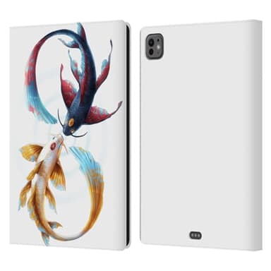 Head Case Designs Officially Licensed Jonas JoJoesArt Jödicke Eternal Bond Koi Wildlife Leather Wallet Case Compatible with Apple iPad Pro 11 M4/M5 2024/2025