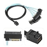 Omquot High Performance SAS Drive Adapter Cable for Internal Server Connection Mini SAS SFF-8643 29 Pin SFF-8482 1 Meter
