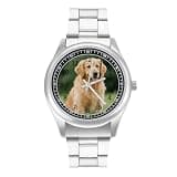 FodPand Analog Men Stainless Steel Band Watch Big Face Silver Wristwatch
