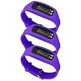3 Pcs Pedometer Watch Set, Fitness Tracker with Step Counter, Calorie Monitor, LED Display, Silicone TPU Band, Lightweight for Running, Walking, Workout