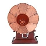 Omquot Vintage Phonograph Decor, Antique Gramophone Model, Exquisite Workmanship for Home Desk, Iron, 16 x 17 x 21 cm