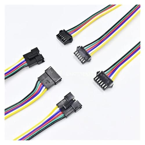 2pin 3pin 4pin 5pin 6pin L*/ED Connector Male/Female 2 3 4 5 Plug Wire Cable for Strip Light Lamp Driver(10 Pairs,2P)