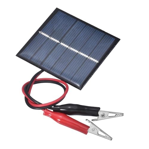 MECCANIXITY 3V 0.45W 150mA Mini Solar Panels, Small Polycrystalline Solar Cell Panel with Cable for DIY Electric Toy Materials Kits Charger, 60 x 55mm