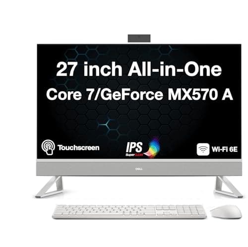 Dell 27 AI Powered All-in-One 27" Touchscreen IPS FHD Display (Intel Core 7 150U, 16GB DDR5, 1TB SSD, GeForce MX570 A, WiFi 6E, Webcam, Bluetooth 5.4, Win 11 Home)