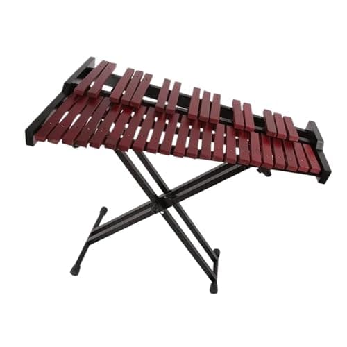 ksylofon 37 Tone Wood Bar Redwood Xylophone Percussion With Folding Piano Stand
