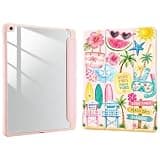 Joyland Case for iPad Air 11"(M3 2025/M2 2024),iPad Air 5th/4th Generation (2022/2020) 10.9" with Pencil Holder,Beach Resort Style Shockproof Cover Transparent Acrylic Back Shell Auto Wake/Sleep,Pink