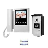 Wired Intercom Entry System Kit with 4.3 Inch Color RFID Camera, Home Indoor Monitor, Infrared Night Vision, Easy Installation (Size: One T Only