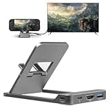 GuileKeys Switch 2 Dock Station, 4K HD Switch 2 TV Dock, Travel Portable Holder with SW2/SW/Tablet/Phone 60W PD, Charging Stand with HDMI/Type-c/USB 3.0(NS2'S 21 Version Requires Update)