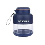 OUMEIBAN Portable Electric Wireless Juicer Cup, Compact Personal Blender with Carry Strap, Navy Blue