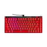 ASUS ROG Falchion Ace 75 HE Wired Analog/Hall Effect Gaming Keyboard – 75% TKL, USB, Hot Swappable HFX V2X Magnetic Switch, Rapid Trigger, 8KHz Polling, PBT Keycap, Carry Case, Web-Based Config - Red