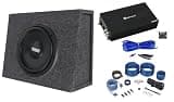 Sundown Audio SML-12 D2 Bundle: 12 in 1200W Peak / 600W RMS Shallow Subwoofer, 1 RD600.1 600W Mono Amplifier, 1 RWK41 4-Gauge Amp Wiring Kit, 1 RSST12 Sealed Sub Box, 1 K1 Installation Kit, 5-Items