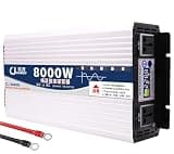 VTCMKAZYT Pure Sine Wave Power Inverter DC 12V 24V 48V 60V to AC 110V 220V Car Converter with Dual Outlets & LCD Smart(12Vto110V,8000W)